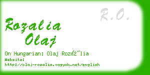 rozalia olaj business card